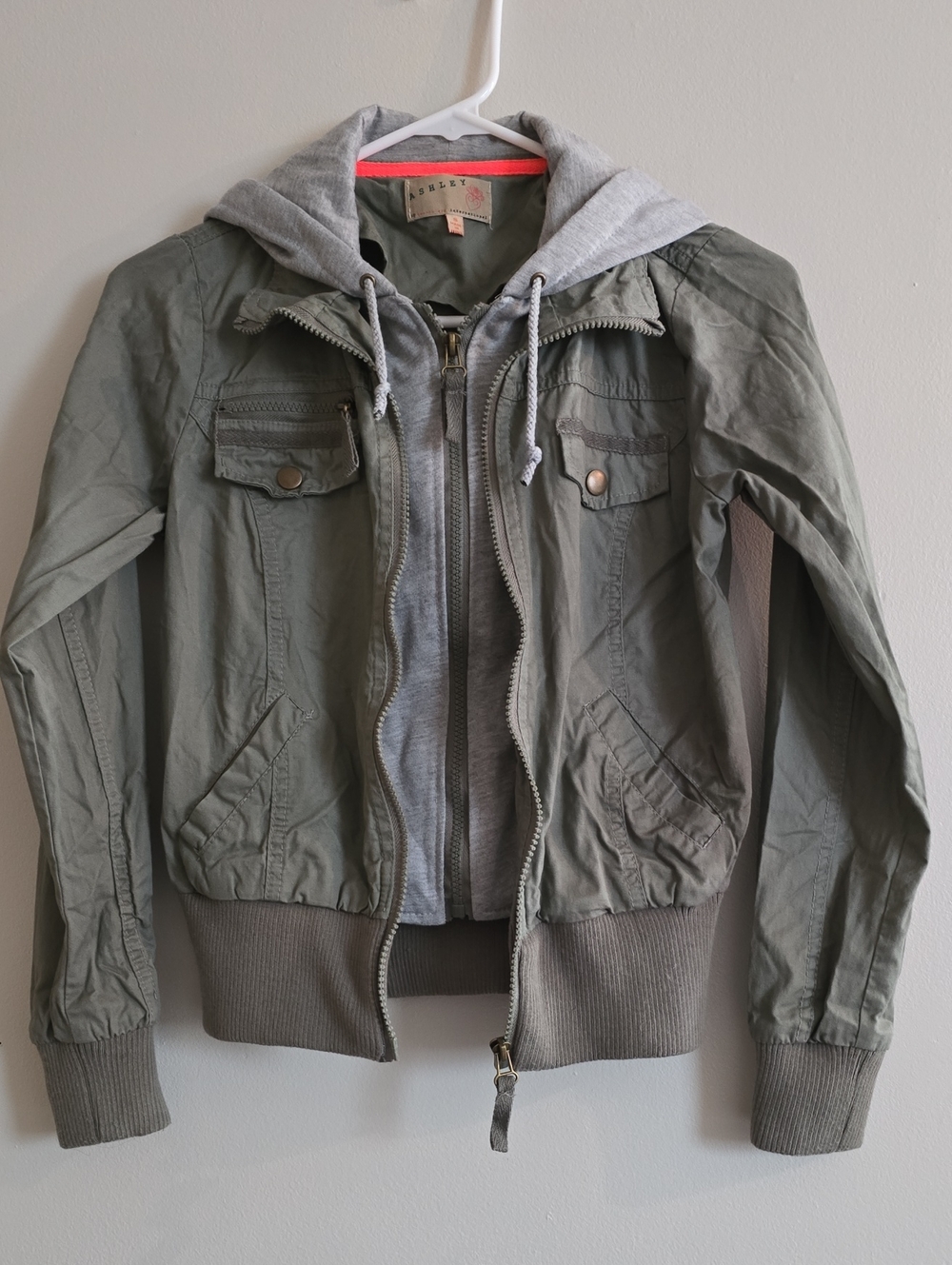 Caslon Olive Hooded Utility Jacket - Picture 3 of 11